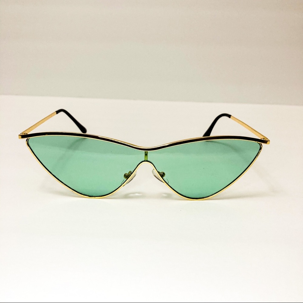 2/$30 Green Metal Cat eye Sunglasses